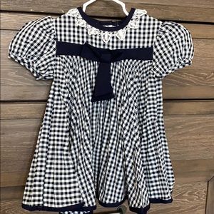 Navy Checked Dress, 24 Months